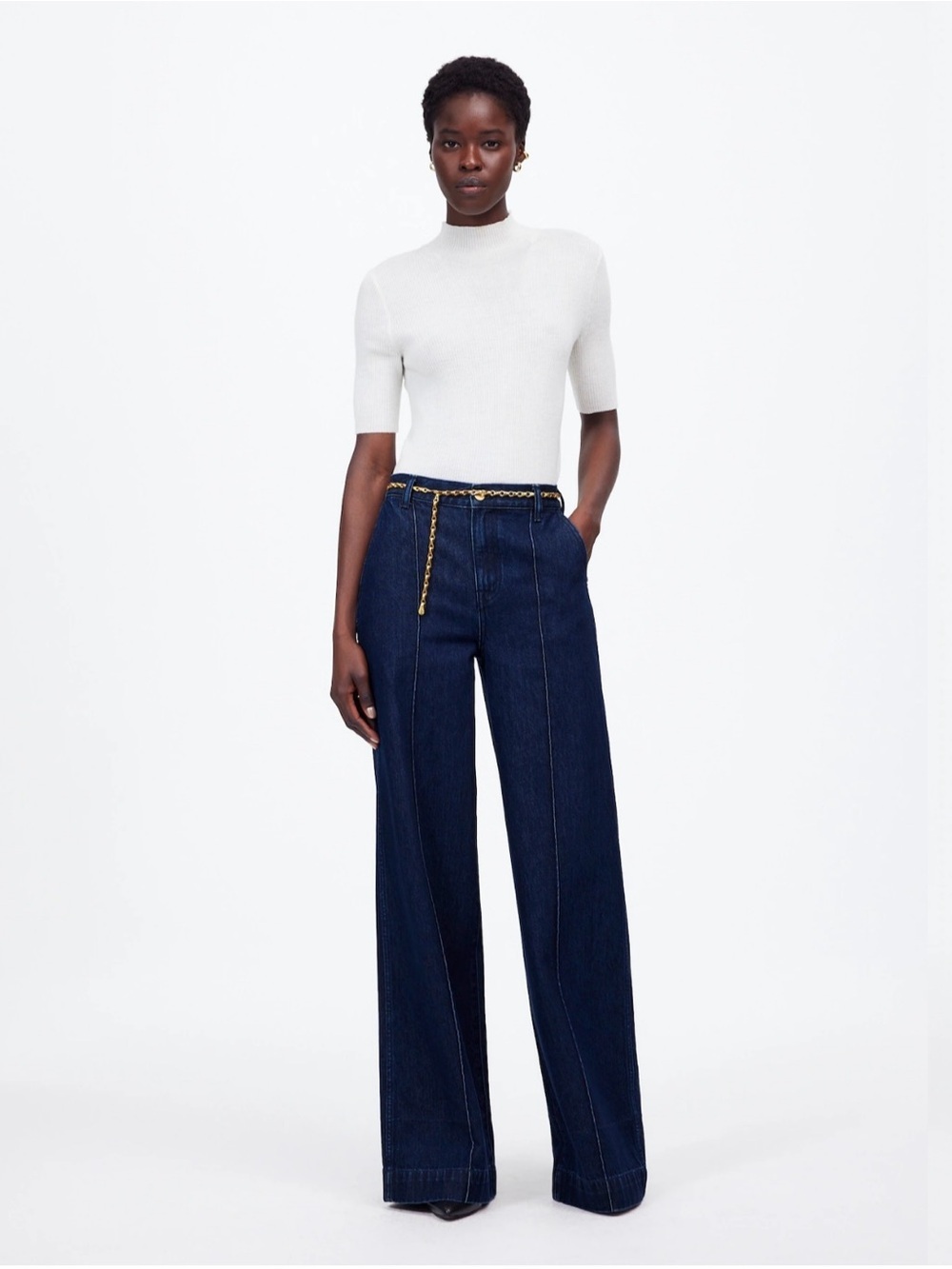 Madewell Superwide-Leg High Rise Trouser Jeans | Dark Wash | Size 25